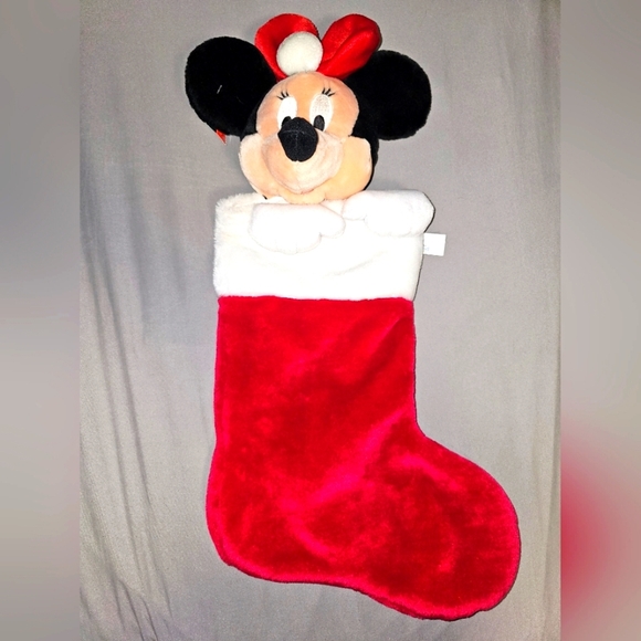 BNWTS Vintage Disney Park Minnie Mouse Christmas Stocking - Picture 1 of 5